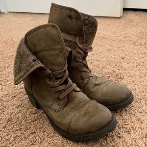 Roxy brown combat boots
